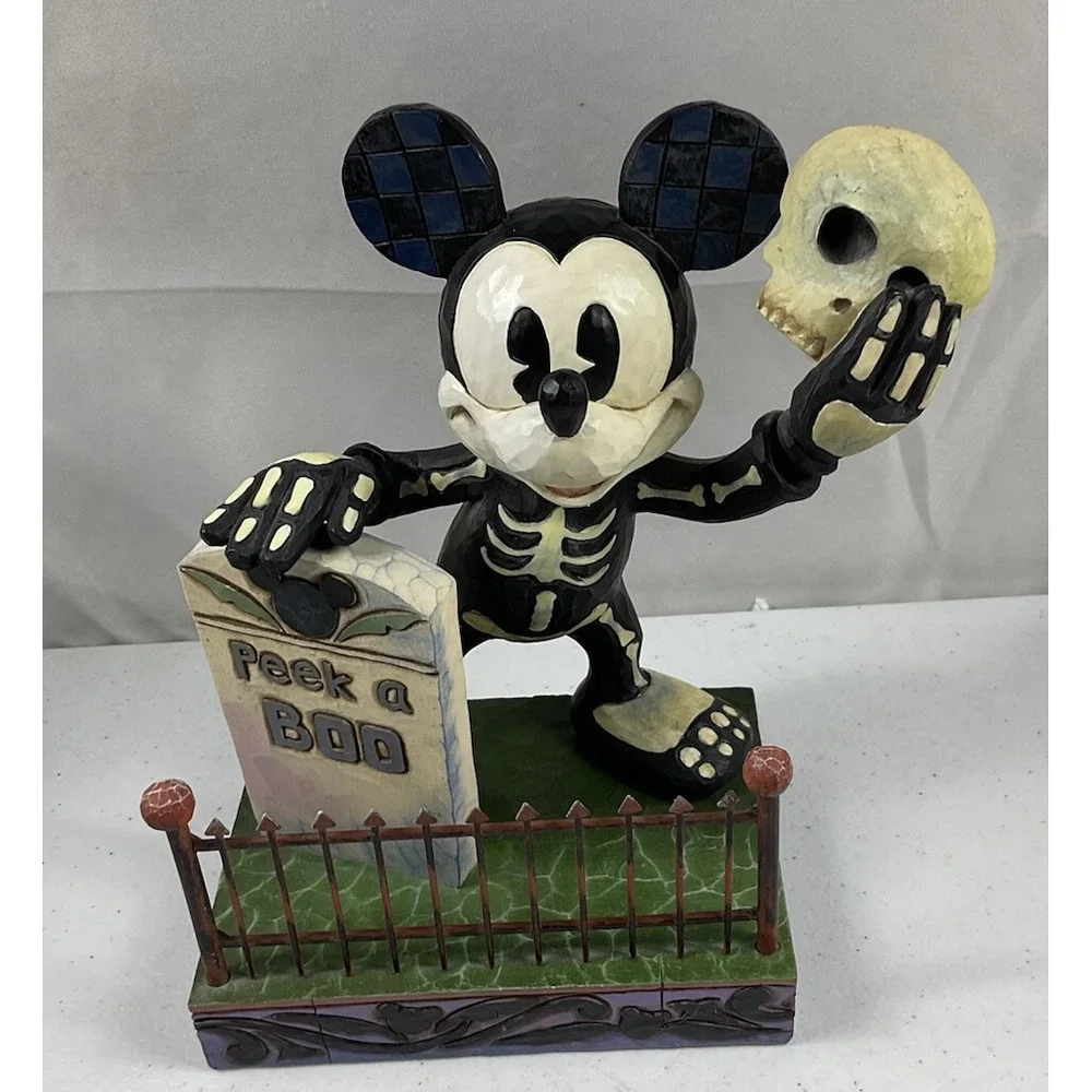 Disney Traditions Jim Shore Peek-a-Boo Mickey Halloween Glow in the Dark *NO Box
